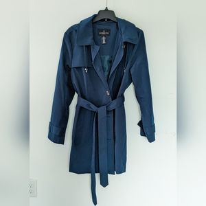 London Fog Teal Trench Coat Size XL